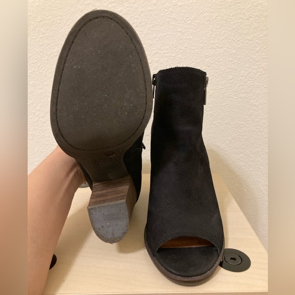 Lucky Brand Black Peep-Toe Ankle Booties - Picture 10 of 11